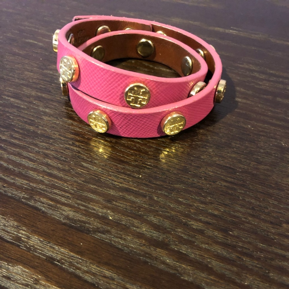 Tory Burch Leather Double Wrap Bracelet
